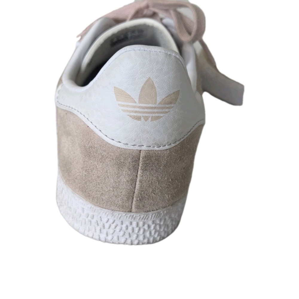 Adidas Gazelle Women's 6 Sneakers Halo Blush Rose & White Classic Suede Gold - Picture 6 of 13
